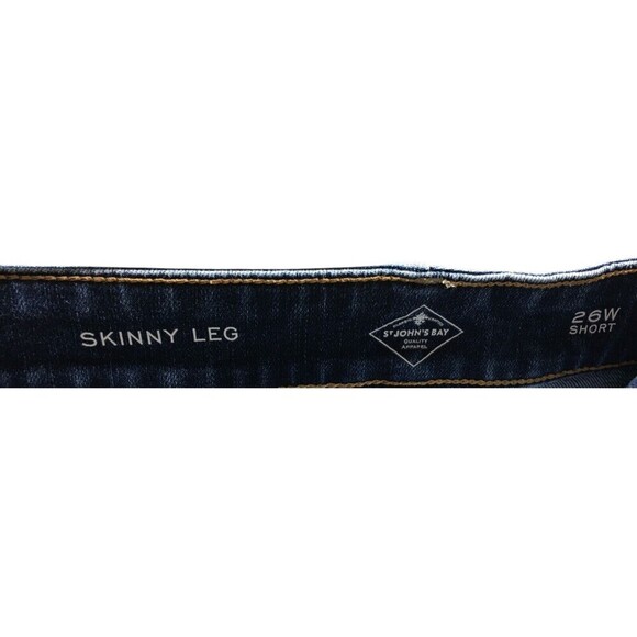 St John's Bay Jeans Women's Size 26 W Short Blue Skinny Leg Cotton Blend - Picture 5 of 6